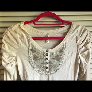 Free People Long Sleeve with Detailed Front